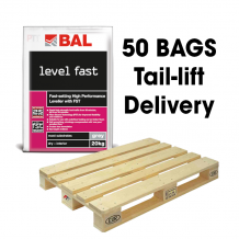 BAL Level Fast Self-Levelling Compound Grey 20kg Full Pallet (50 Bags Tail Lift)